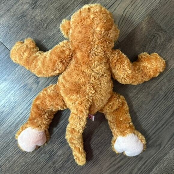 2004 Ty Beanie Buddies FUMBLES Monkey Golden Floppy Stuffed Plush 15" Tysilk Toy - Picture 9 of 12